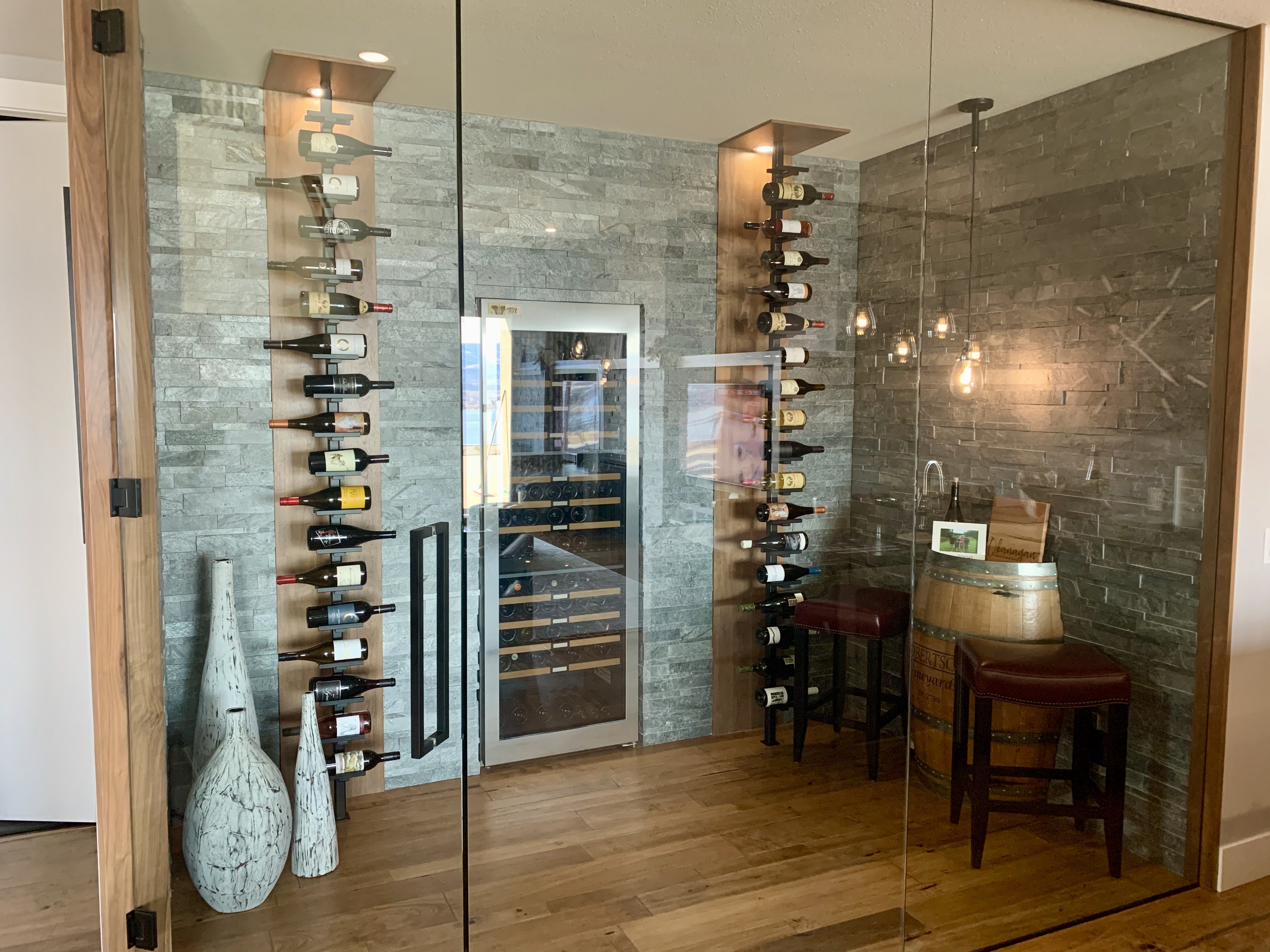 Luxury Wine Room Painting Detail